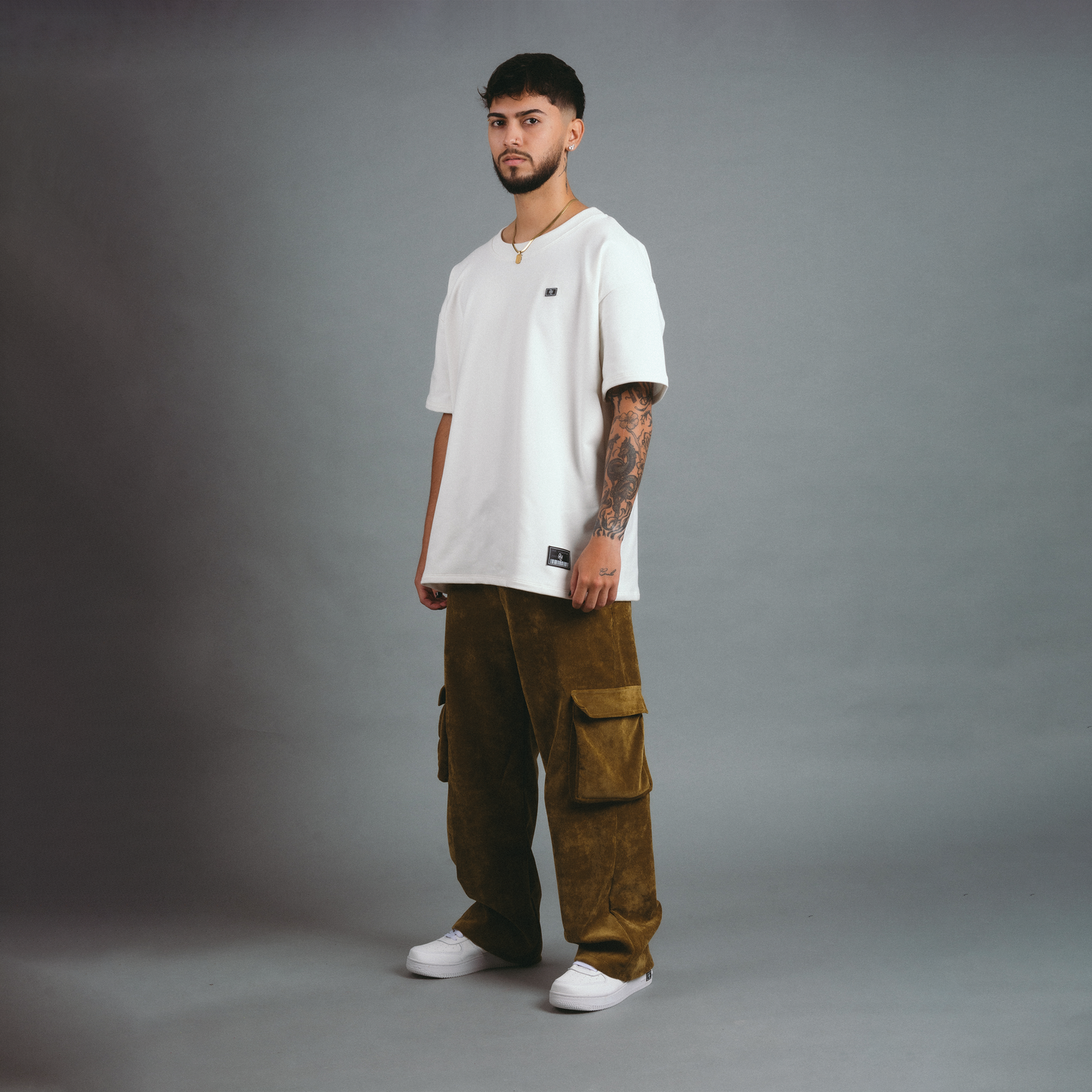 Pantalón Cargo Courdoroy - Verde Moss