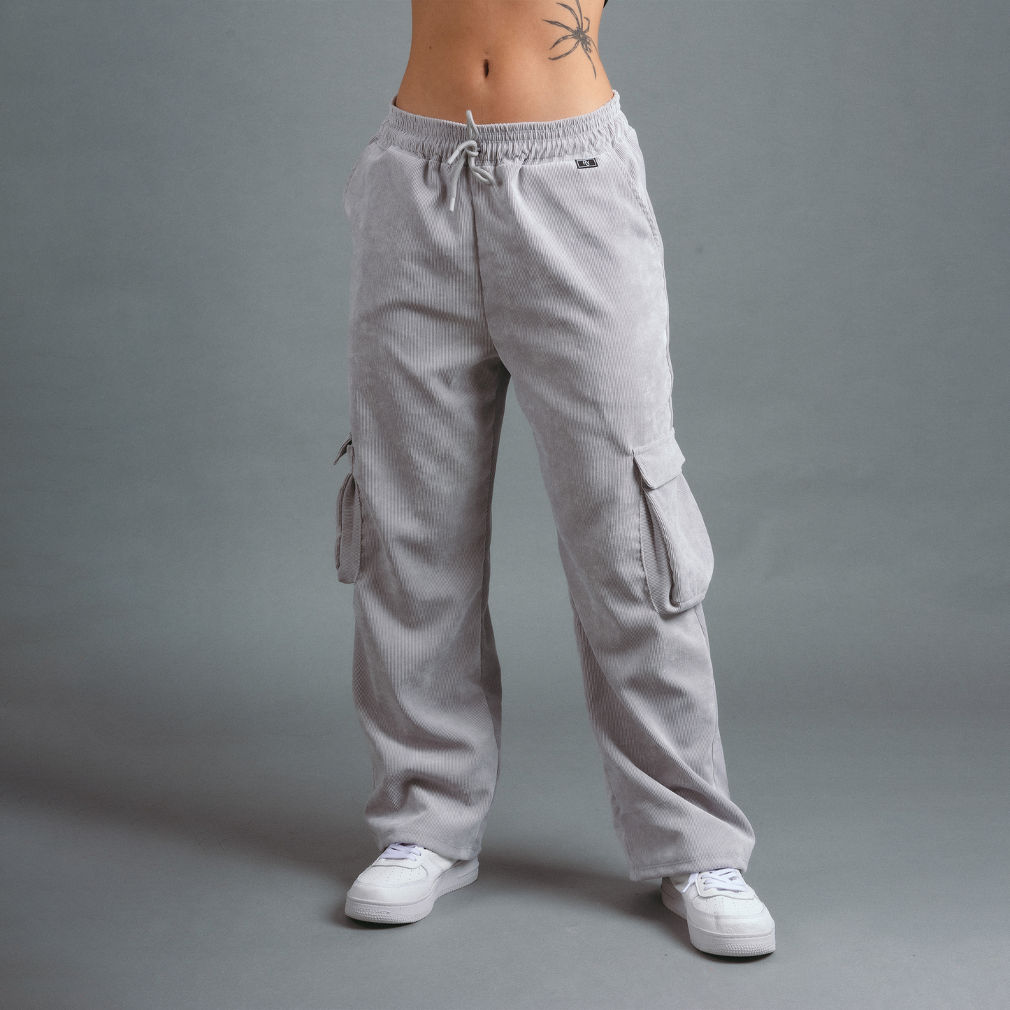 Pantalón Cargo Courdoroy - Gris