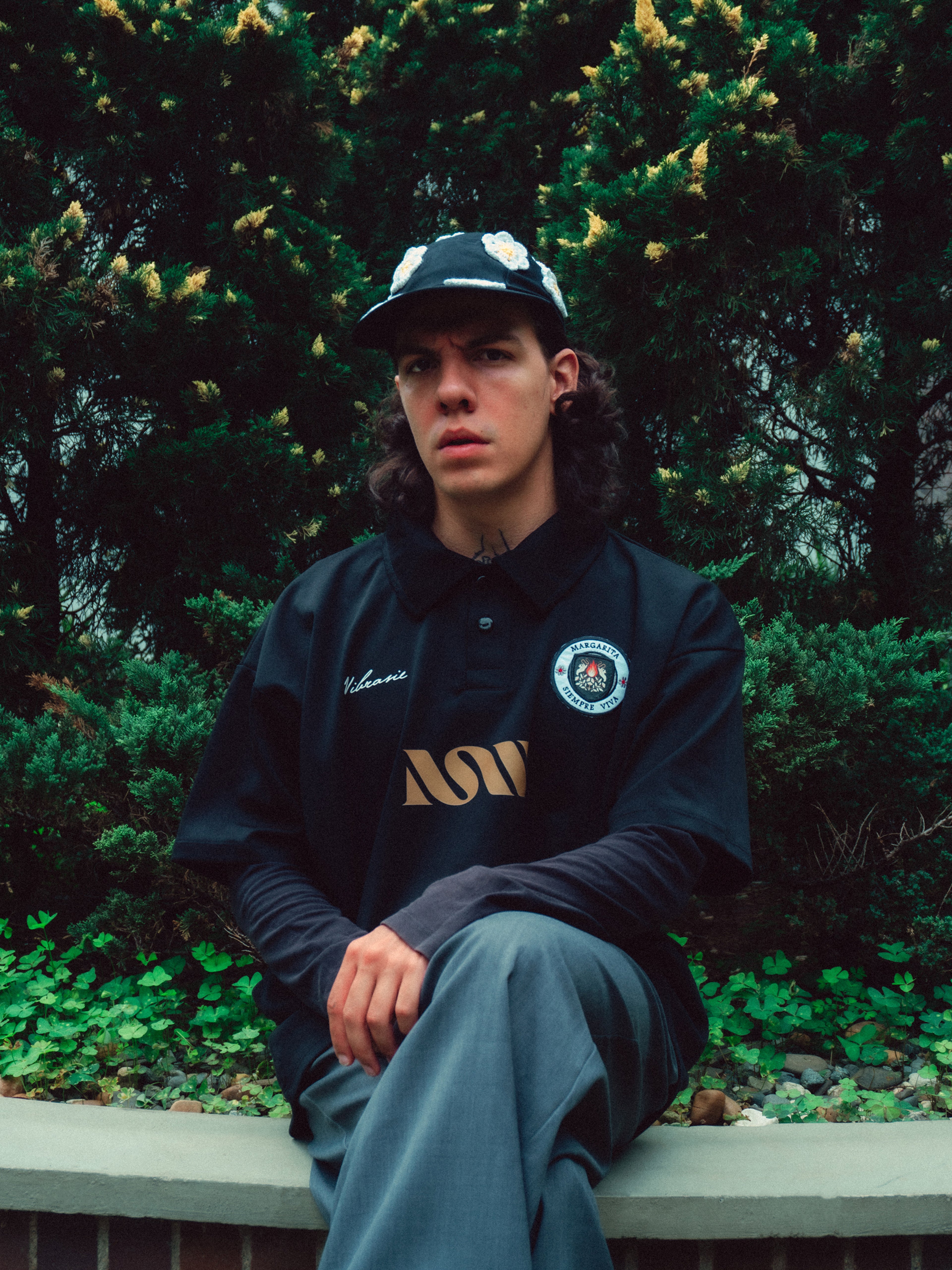 Camiseta Polo Black “Ojos de Fuego” MSV