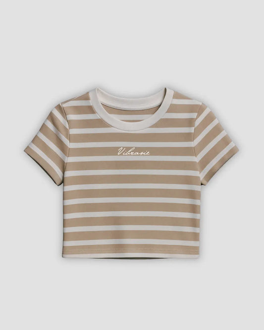 U-Turn Slim Tee Rib - Beige