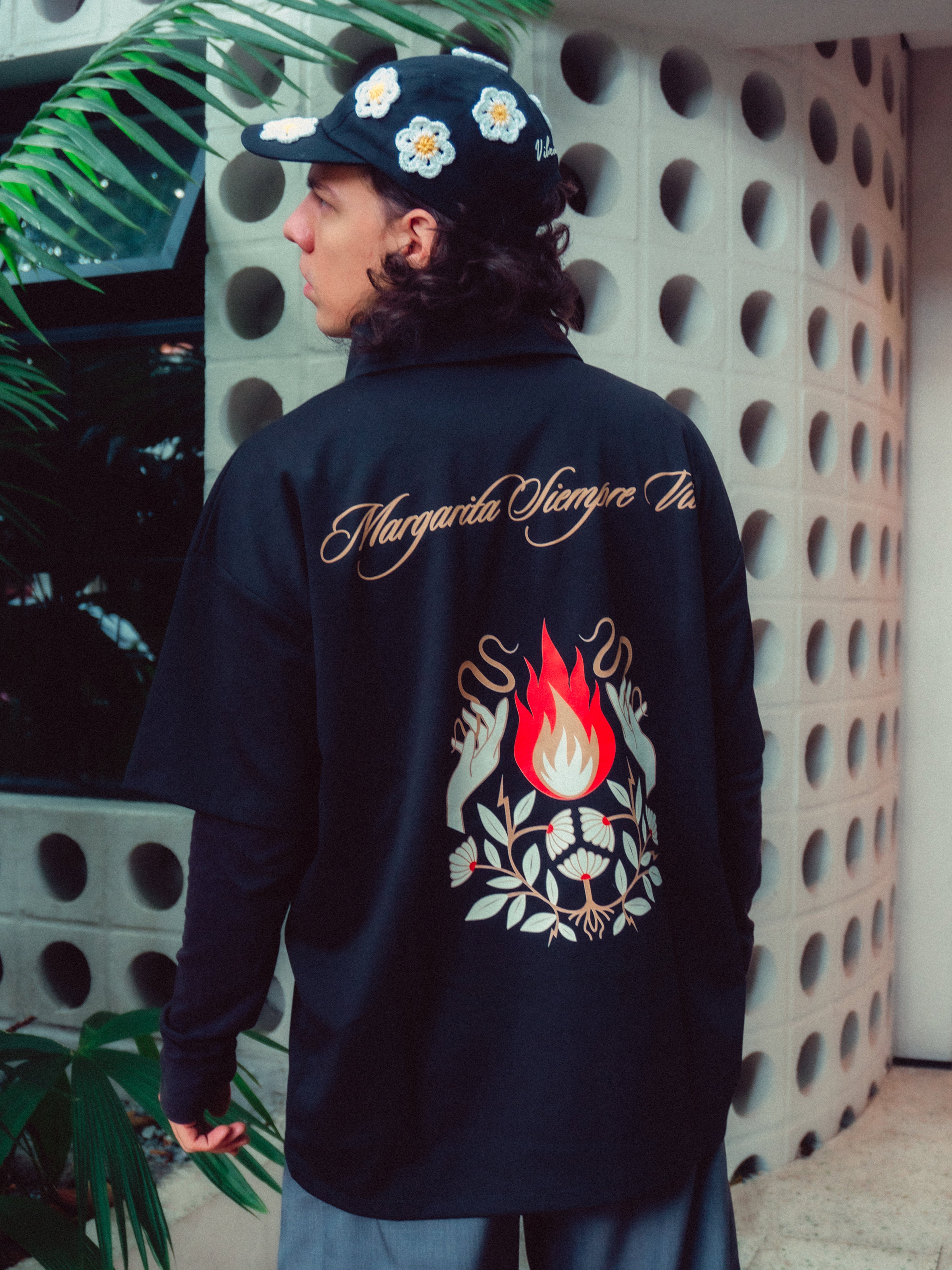 Camiseta Polo Black “Ojos de Fuego” MSV