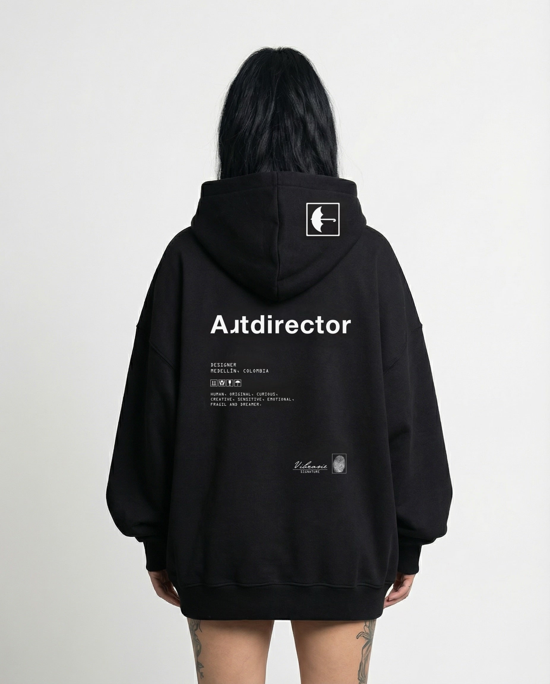 Hoodie negro Art001M