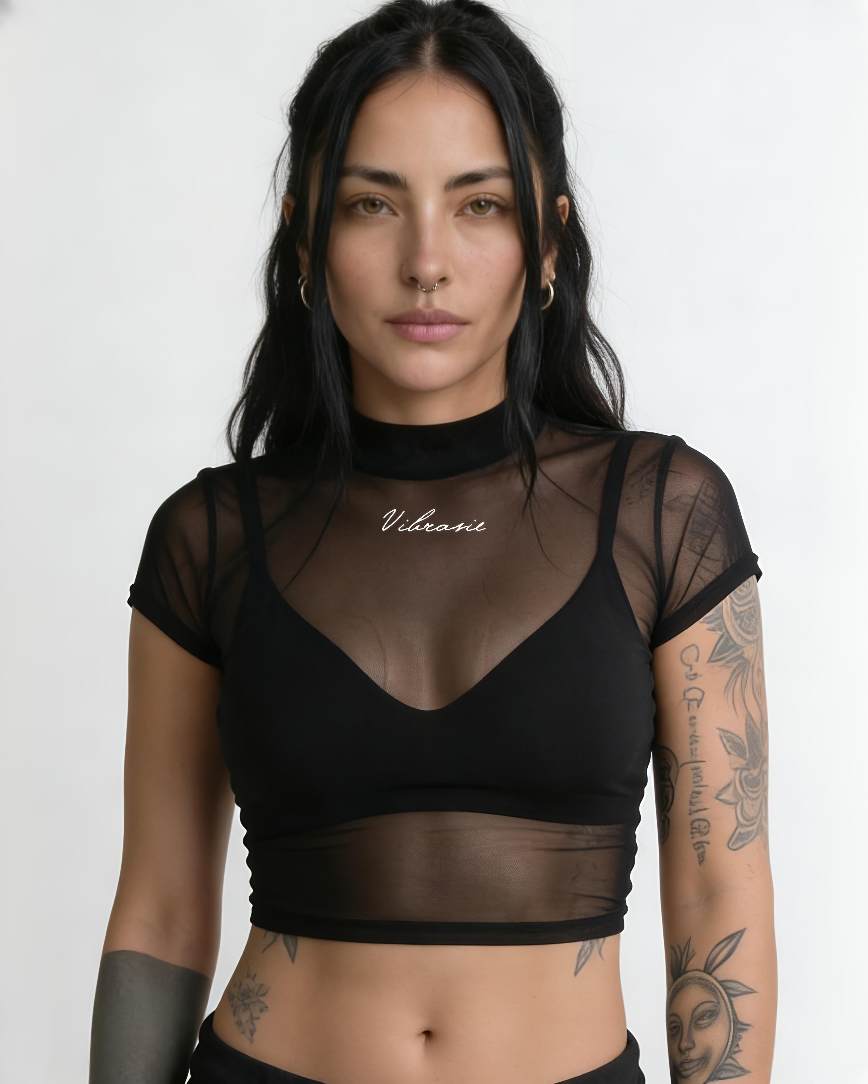 Crop top negro Art001M