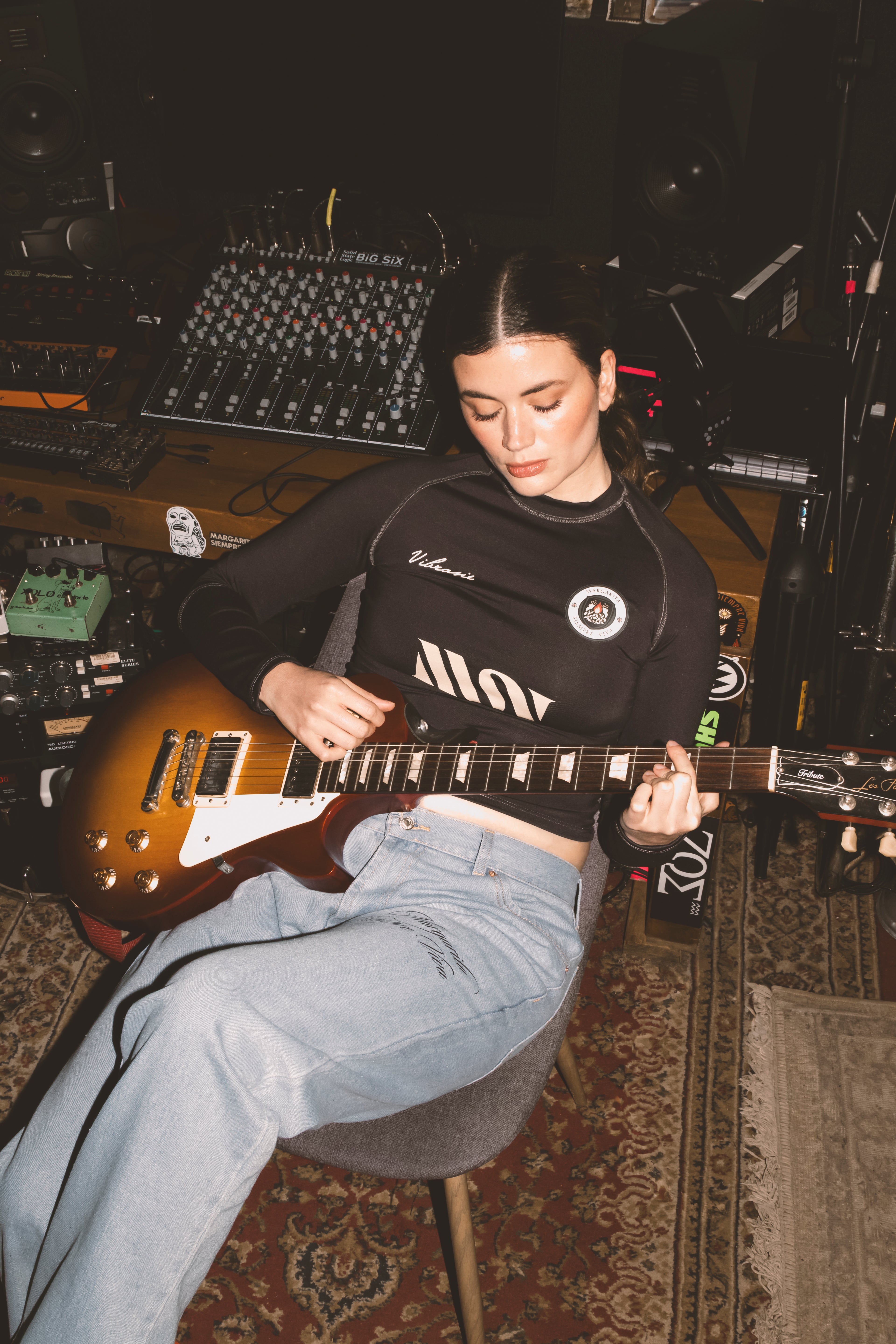 Long Sleeve Mid-Cropped "Mi Corazón de Miel" MSV