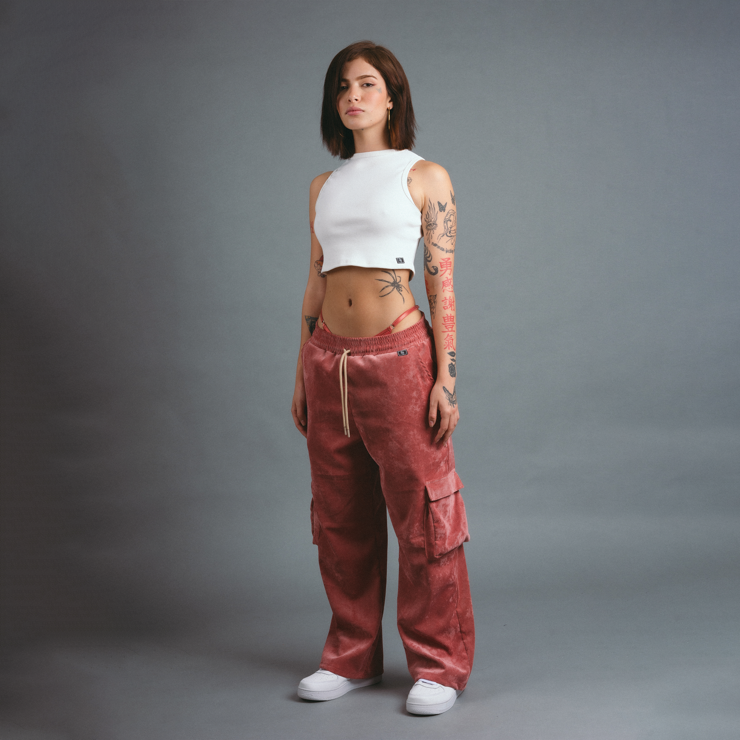 Pantalón Cargo Courdoroy - Coral