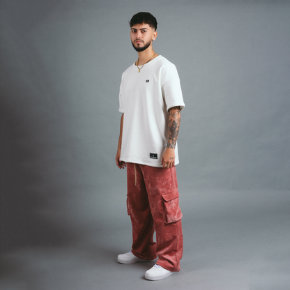 Pantalón Cargo Courdoroy - Coral