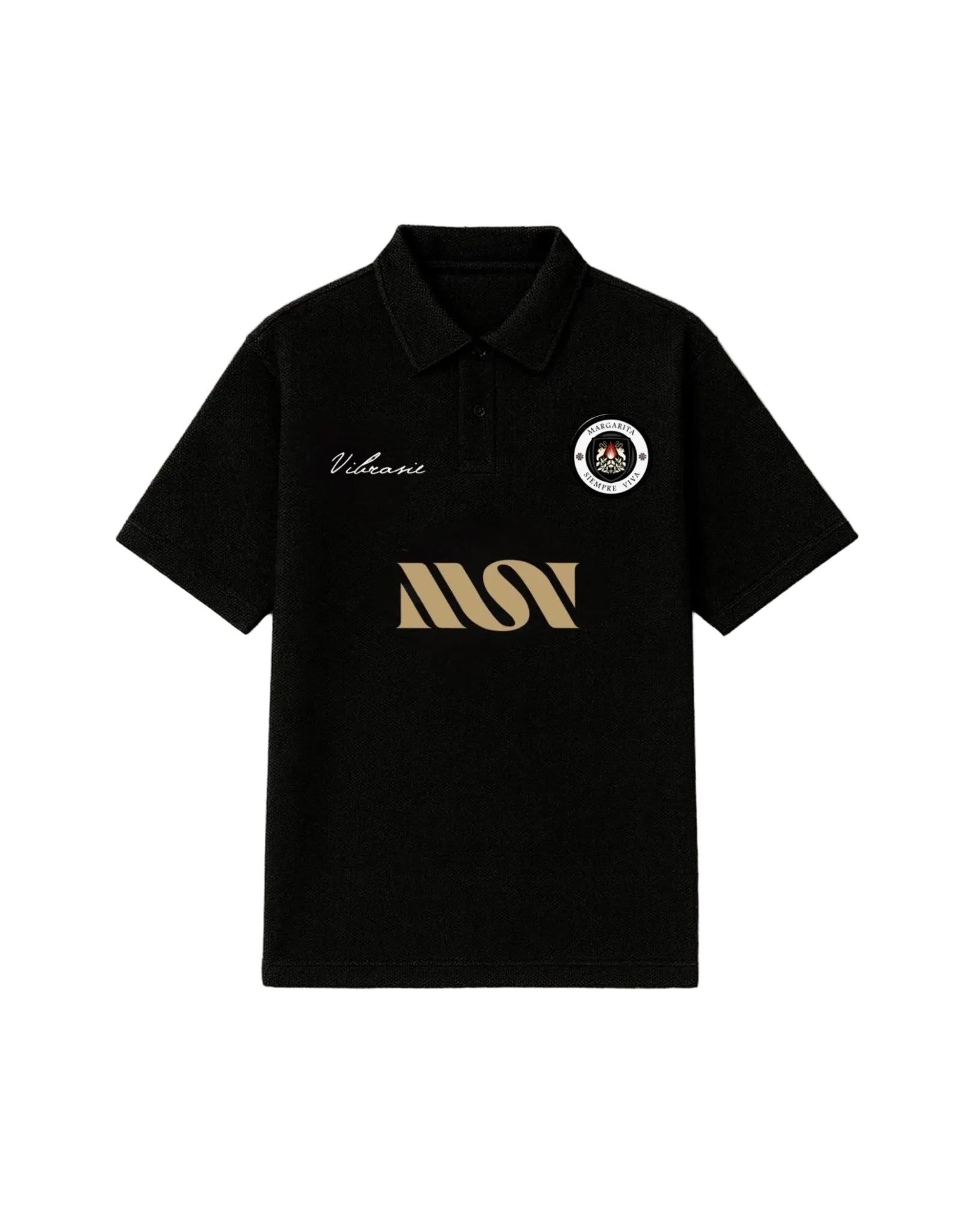 Camiseta Polo Black “Ojos de Fuego” MSV