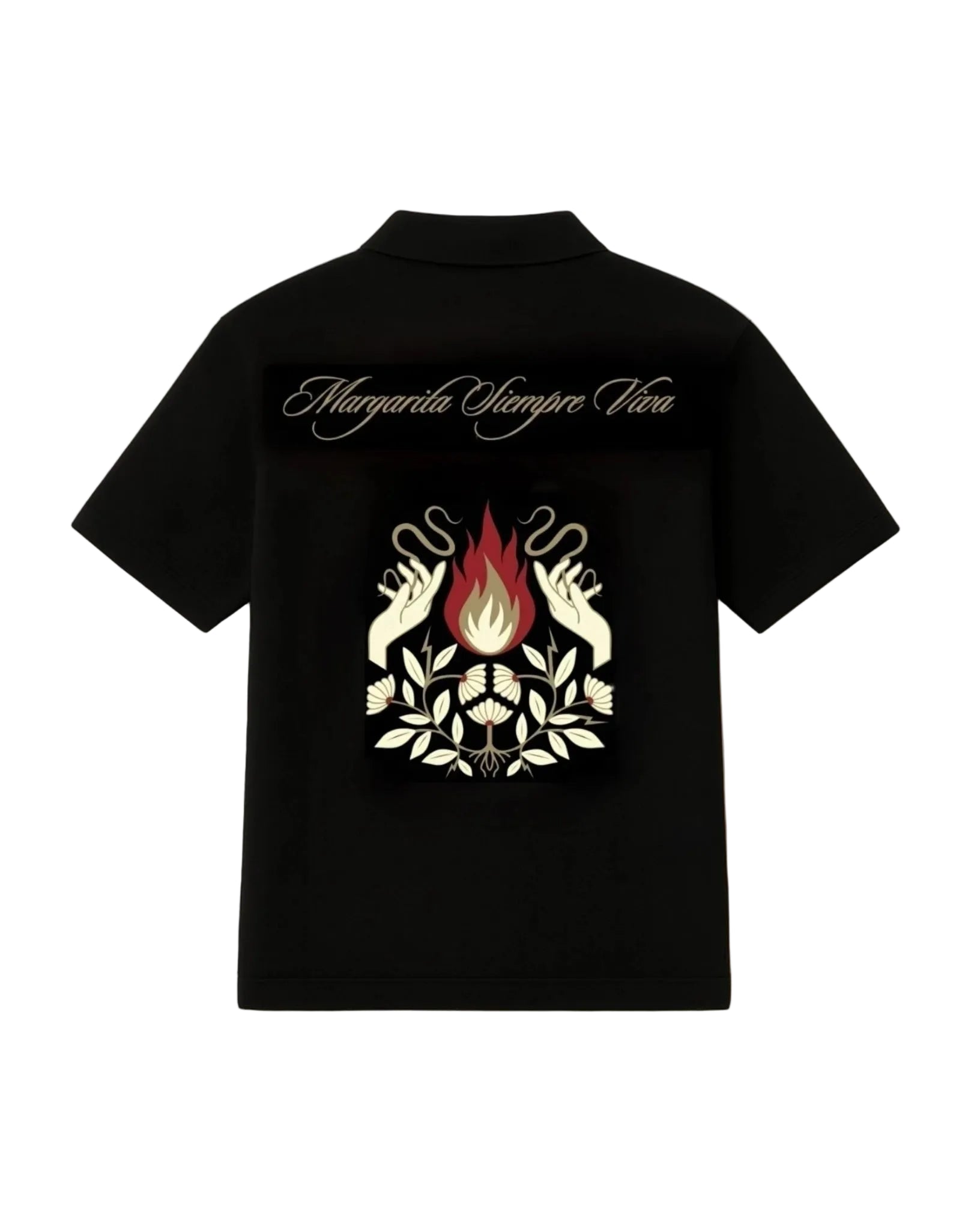 Camiseta Polo Black “Ojos de Fuego” MSV