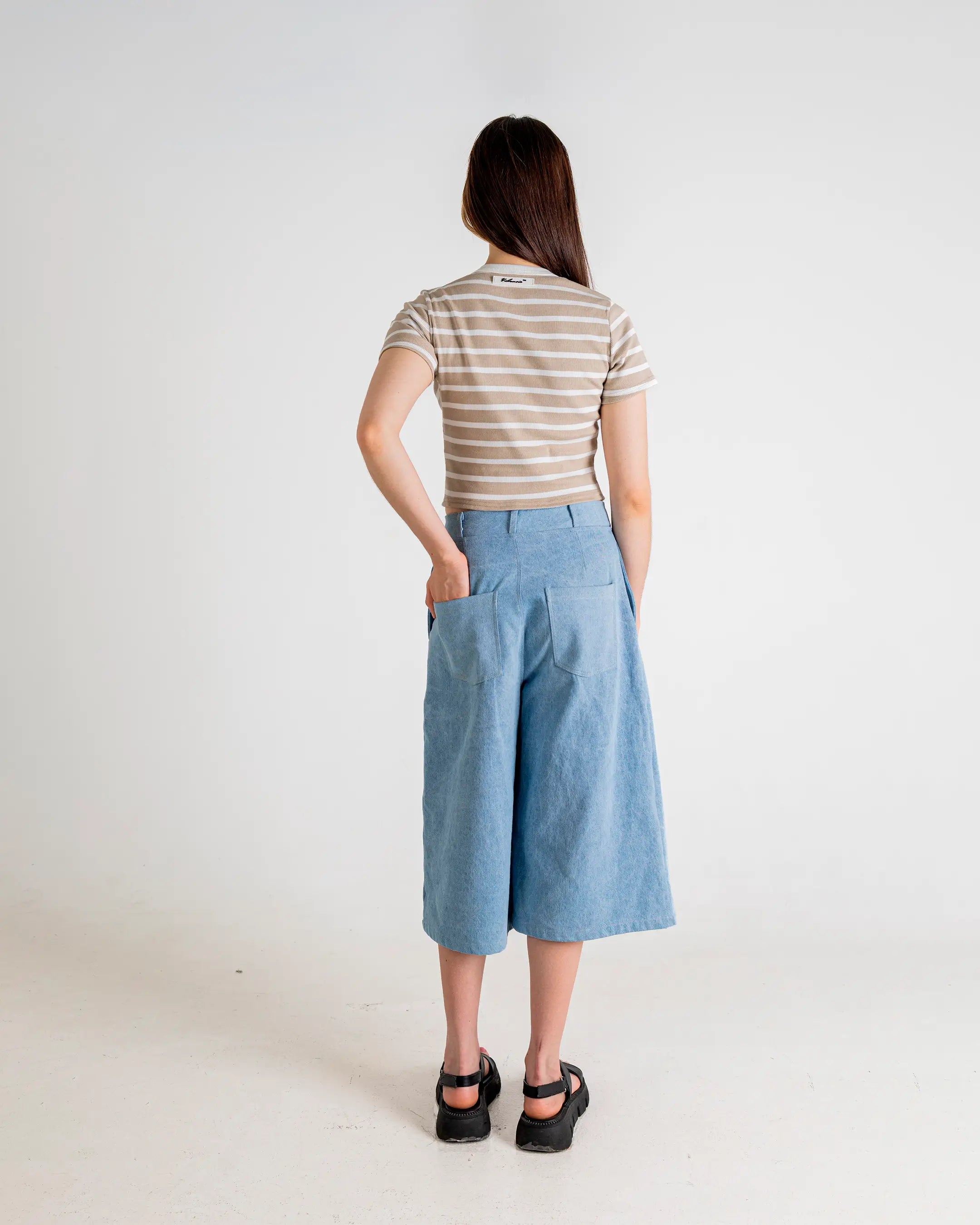 U-Turn Slim Tee Rib - Beige