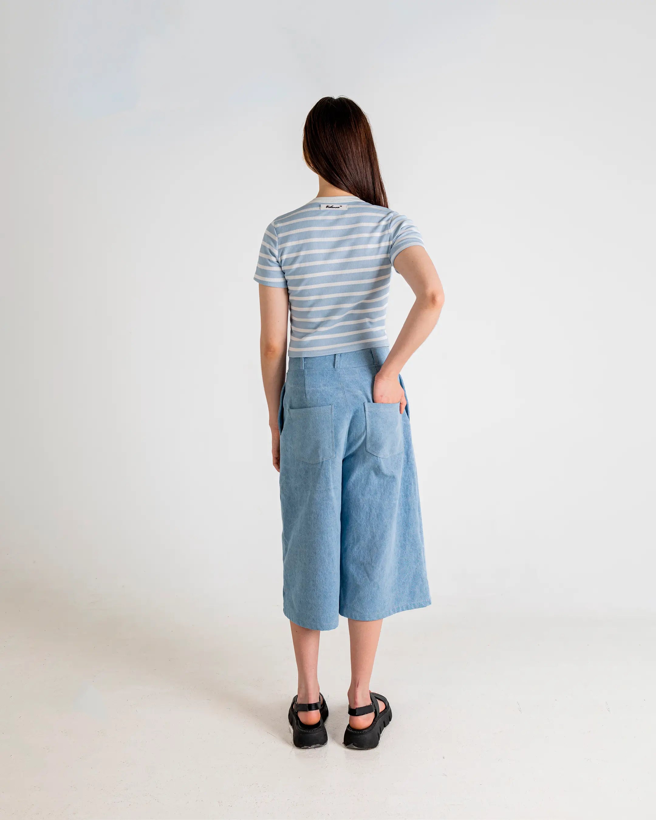 U-Turn Slim Tee Rib - Blue