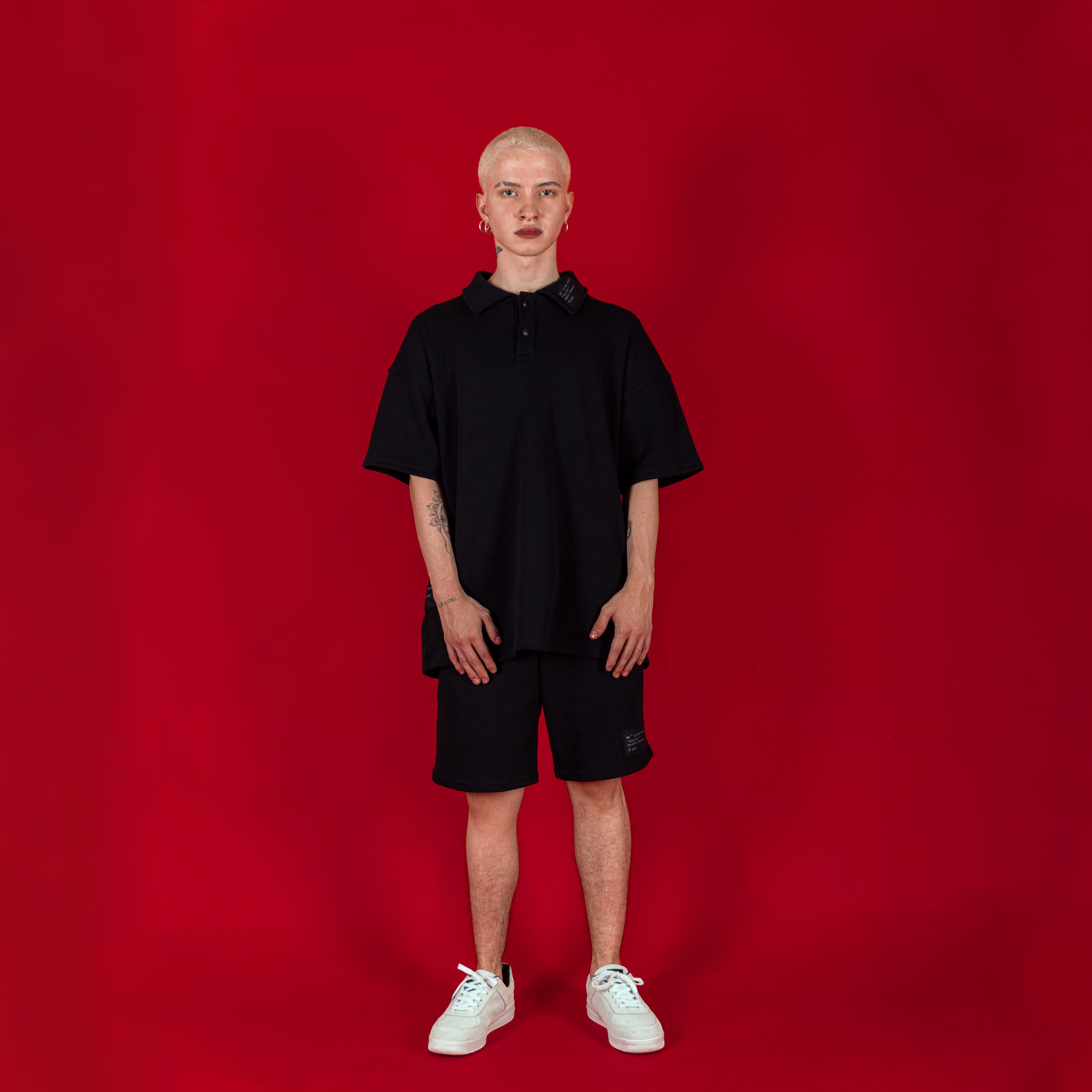 Black Out Oversized Polo Shirt