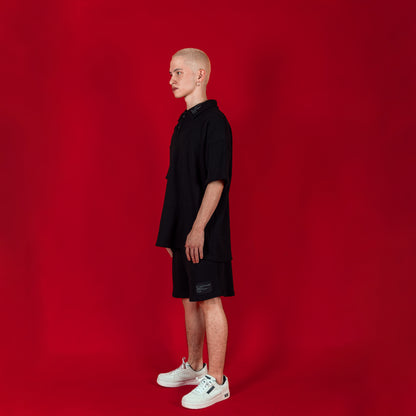 Black Out Oversized Polo Shirt