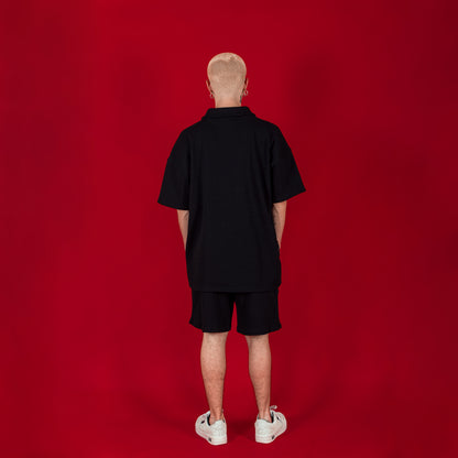 Black Out Oversized Polo Shirt