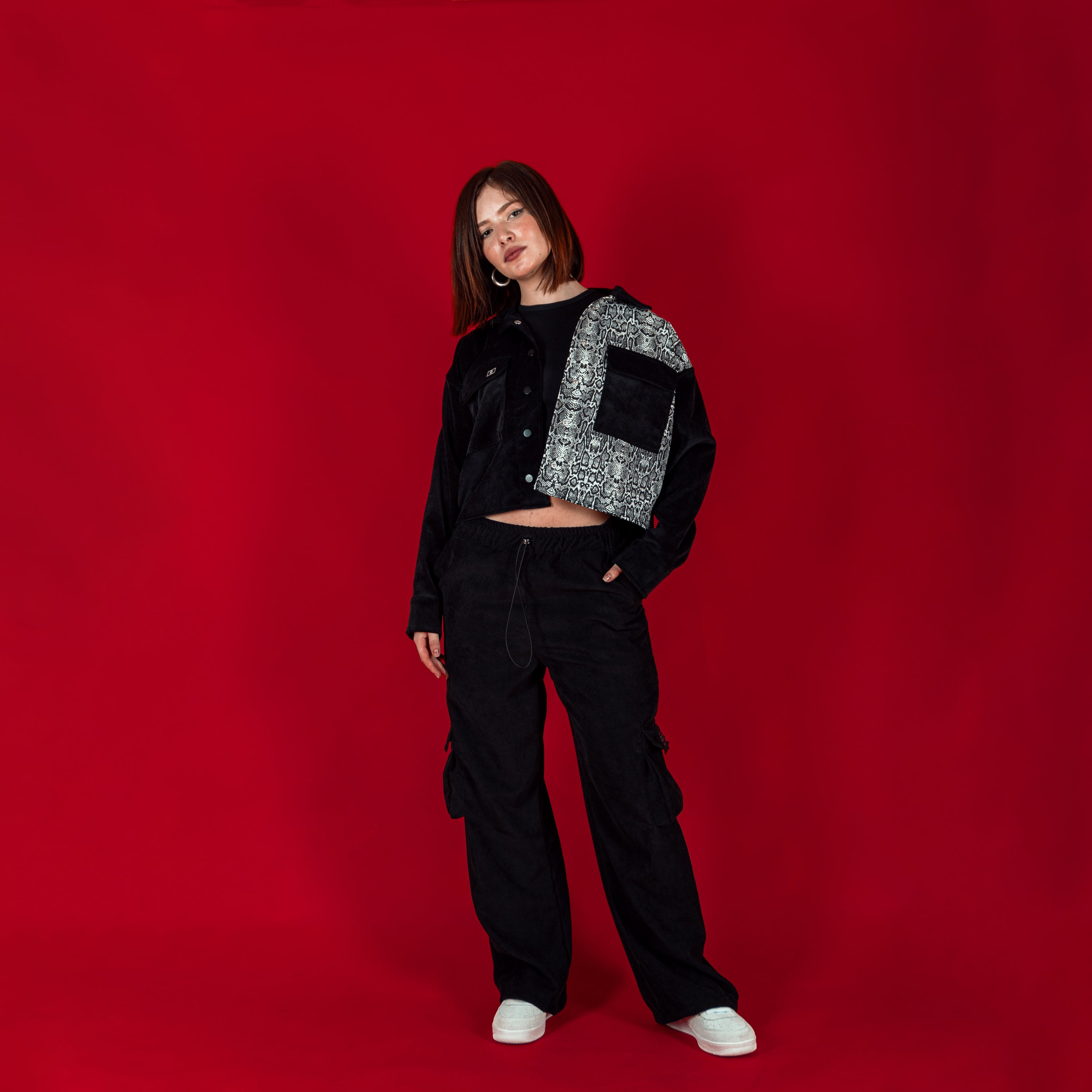 Black Out Cropped Jacket