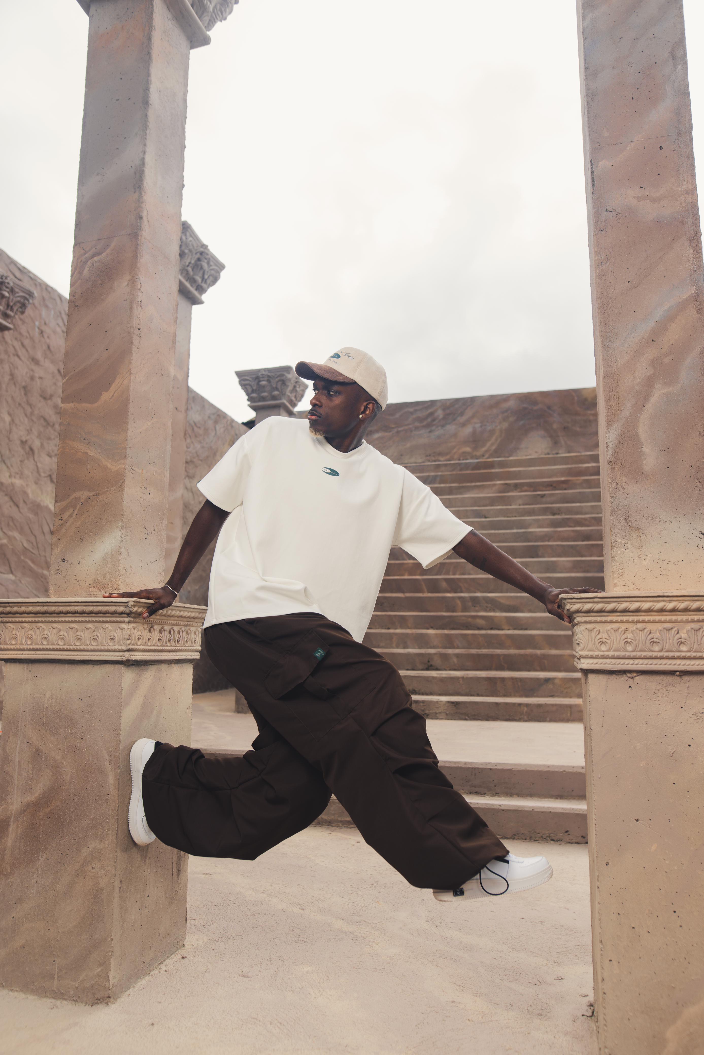 Pantalón Cargo Parachute Café