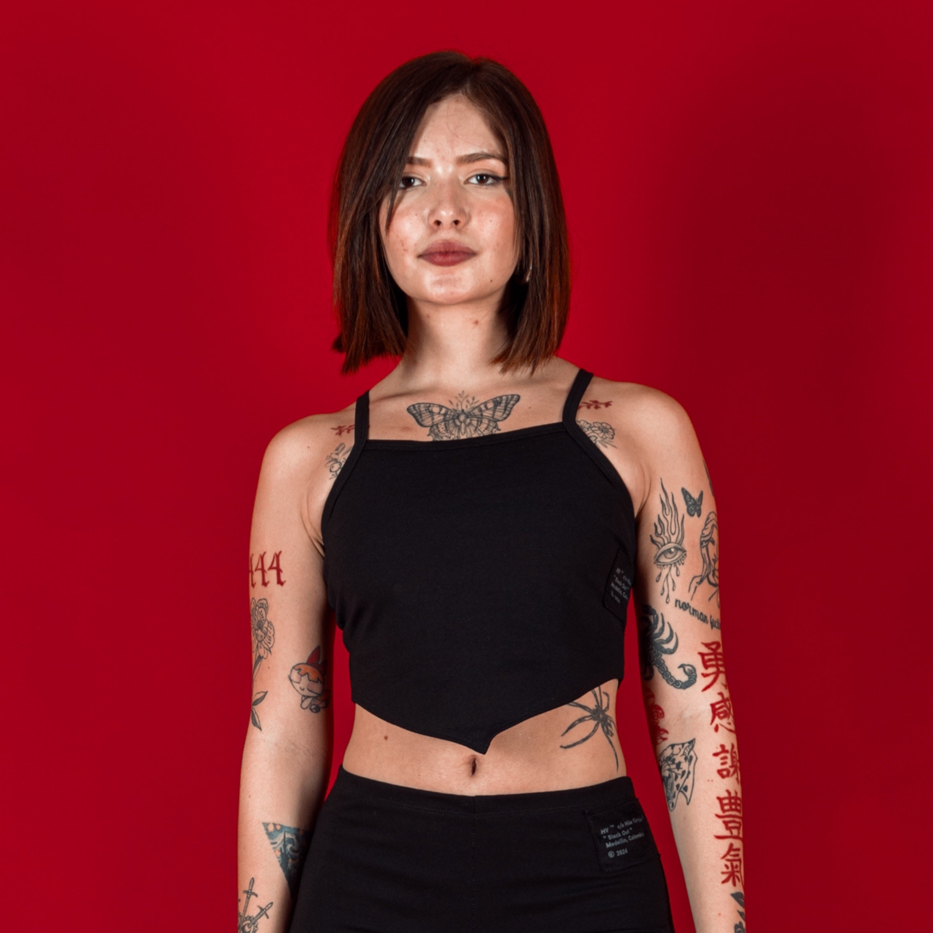 Black Out Triangle Top